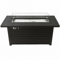 Sink Rectangle Aluminum Propane Smokeless Fire Pit Table with Hidden Fuel Tank