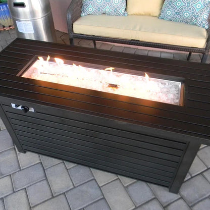 Sink Rectangle Aluminum Propane Smokeless Fire Pit Table with Hidden Fuel Tank