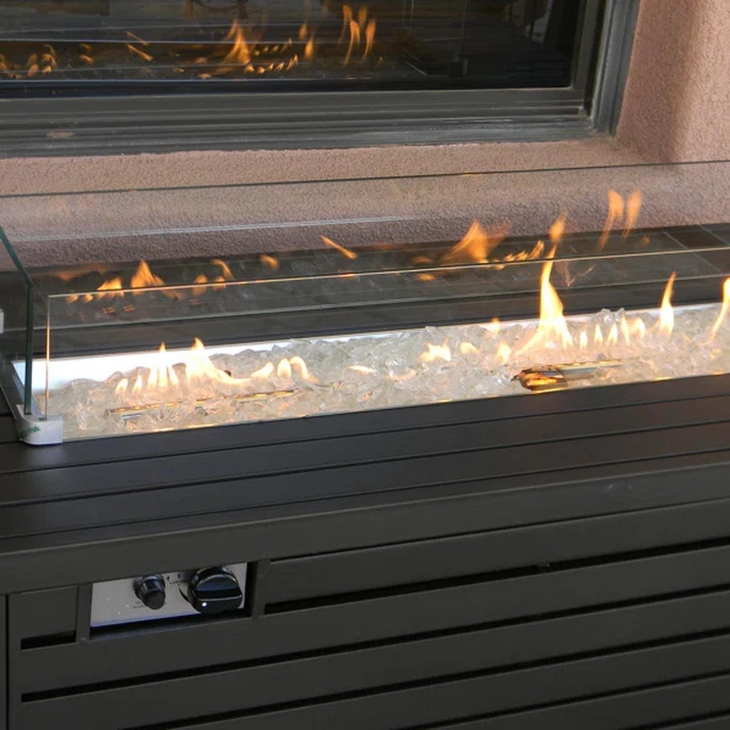 Sink Rectangle Aluminum Propane Smokeless Fire Pit Table with Hidden Fuel Tank